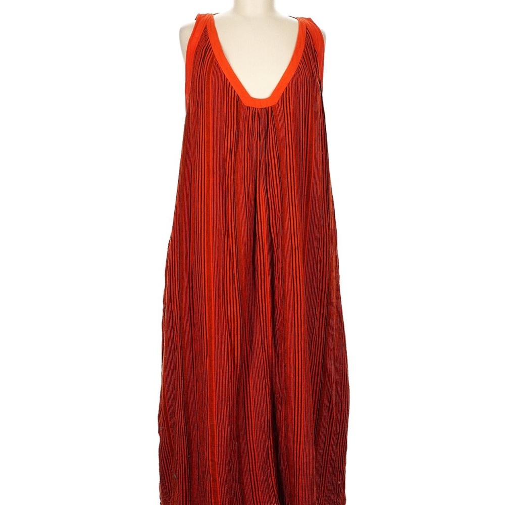 Free People Orange Sleeveless Maxi Dress M
